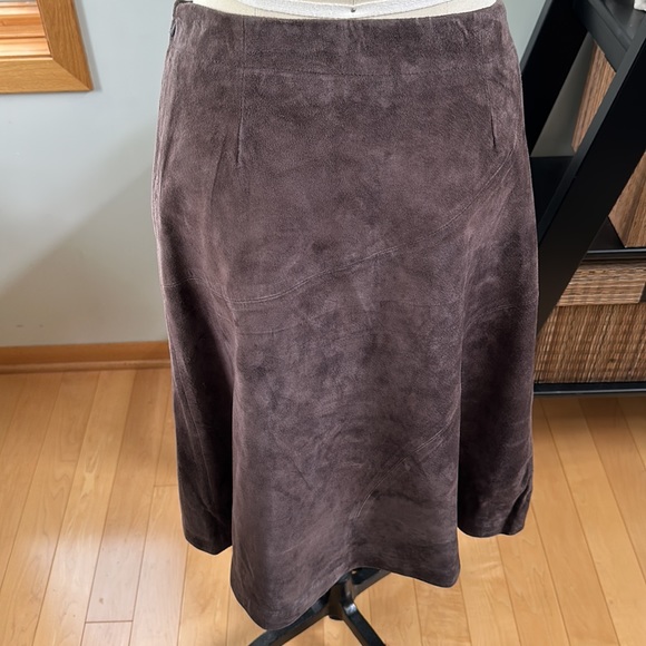 NOTYZ Suede Skirt Dark Chocolate Brown main image 0